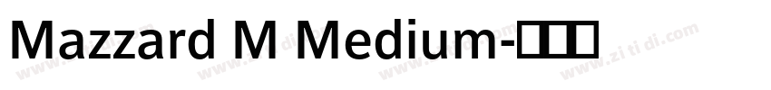 Mazzard M Medium字体转换